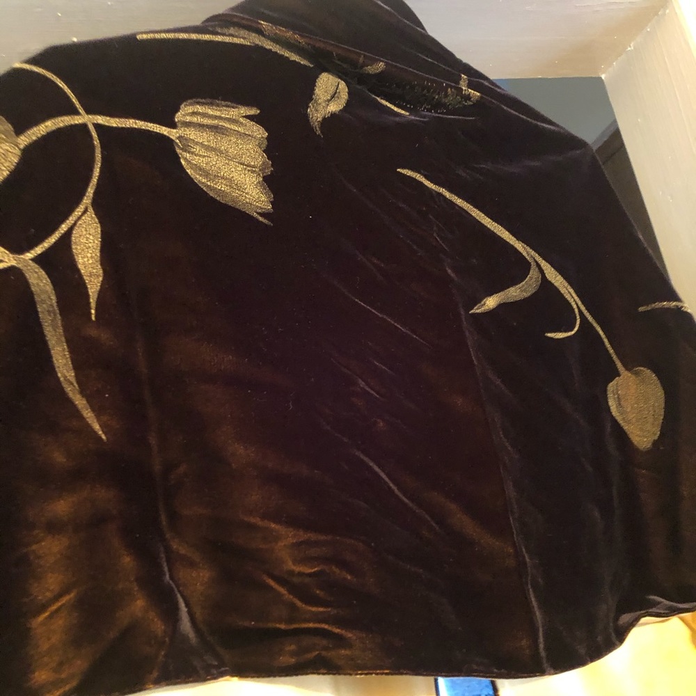 Salvadore Ferragamo Velvet Floral Scarf/Wrap.